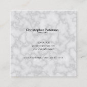 QR-Code-Marmor Quadratische Visitenkarte (Rückseite)