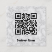 QR-Code-Marmor Quadratische Visitenkarte (Vorderseite)