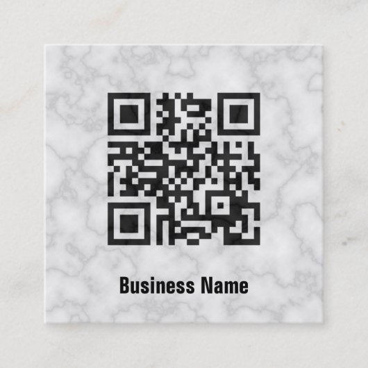 QR-Code-Marmor Quadratische Visitenkarte (Vorderseite)