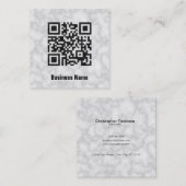 QR-Code-Marmor Quadratische Visitenkarte (Vorne/Hinten)