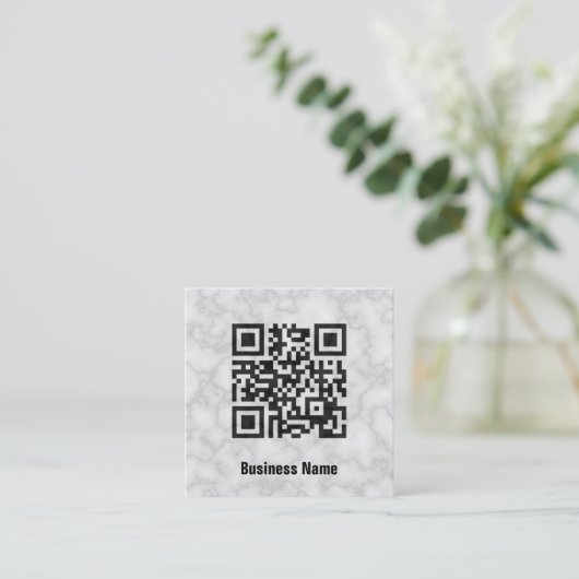 QR-Code-Marmor Quadratische Visitenkarte (Stehend Vorderseite)
