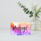 *~* QR-Code Massage Therapist Logomassage Therapie Visitenkarte (Stehend Vorderseite)