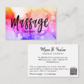 *~* QR-Code Massage Therapist Logomassage Therapie Visitenkarte (Vorne/Hinten)
