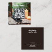 QR-Code Massagetherapeut Quadratische Visitenkarte (Vorne/Hinten)