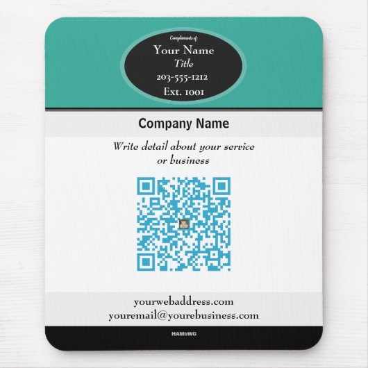 QR-Code-Maus-Pad HAMByWG Mousepad (Vorne)