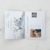 QR Code Meadow Wedding Destination Passport Map Einladung (Innenseite)