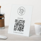 QR-Code-Menü Business-Logo kontaktlos modern Sockelschild (In SItu)