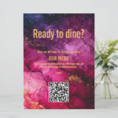 QR-Code-Menü Celestial Elegance Marble Menükarte (Stehend Vorderseite)