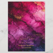 QR-Code-Menü Celestial Elegance Marble Menükarte (Rückseite)