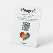 🌈 QR-Code-Menü Flourish Together Sockelschild (Vorderseite)