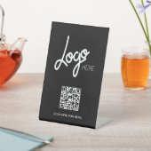 QR-Code-Menü für Big-Logos Minimal schwarz Sockelschild (In SItu)