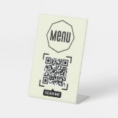 QR Code Menü für Restaurants berührungslos Moderne Sockelschild (Vorderseite)