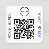 QR Code Menü Karten für Restaurants und Cafés (Vorderseite)