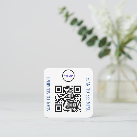 QR Code Menü Karten für Restaurants und Cafés (Stehend Vorderseite)
