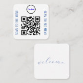 QR Code Menü Karten für Restaurants und Cafés (Vorne/Hinten)