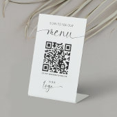 QR-Code-Menü Modernes Logo-Restaurant mit berührun Sockelschild
