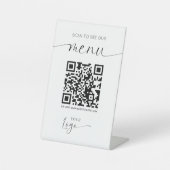 QR-Code-Menü Modernes Logo-Restaurant mit berührun Sockelschild (Vorderseite)