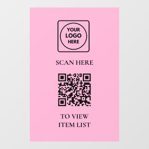 QR-Code-Menü-Scan Business Pro-Türschild Fensteraufkleber