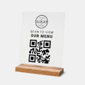 QR-Code-Menü-Tischdisplay Acrylschild (Winkel)