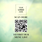 QR-Code-Menü-Vinyl-Fensterklebe-Schild Fensteraufkleber (Blatt 3)
