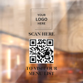 QR-Code-Menü-Vinyl-Fensterklebe-Schild Fensteraufkleber (Blatt 2)