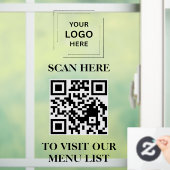 QR-Code-Menü-Vinyl-Fensterklebe-Schild Fensteraufkleber (Zuhause)