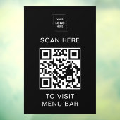 QR-Code-Menü-Vinyl-Fensterklebe-Schild Fensteraufkleber (Blatt 3)