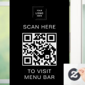 QR-Code-Menü-Vinyl-Fensterklebe-Schild Fensteraufkleber (Zuhause)