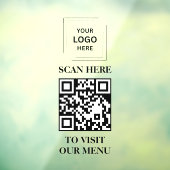 QR-Code-Menü-Vinyl-Fensterklebefolie-Schild Fensteraufkleber (Blatt 3)