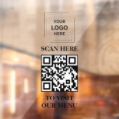 QR-Code-Menü-Vinyl-Fensterklebefolie-Schild Fensteraufkleber (Blatt 2)