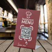 QR Code Menus für Restaurants berührungslos Modern Sockelschild