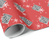 QR Code Merry Christmas Geek Geschenkpapier (Rolleneckpunkt)