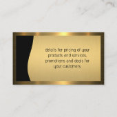 QR-Code / Metallische Goldgrenze Visitenkarte (Rückseite)