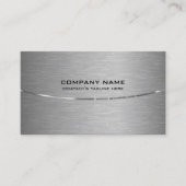 QR Code Metallische Graue und weiße Visitenkarte (Vorderseite)