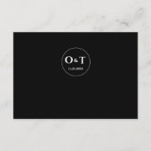 QR Code Metallische Rose Gold Details Hochzeit Begleitkarte (Rückseite)