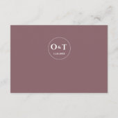 QR Code Metallische Rose Gold Details Rosa Hochzei Begleitkarte (Rückseite)