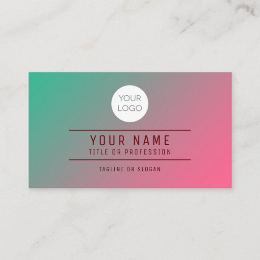 QR-Code Miami Blend Name Beruflich Telefonnummerkarte (Vorderseite)