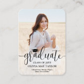 QR-Code Mini-Abschluss-Foto-Ankündigung Einfügung Begleitkarte (Vorderseite)