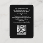 QR-Code Mini-Abschluss-Foto-Ankündigung Einfügung Begleitkarte (Rückseite)