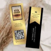 QR Code MINI Black Gold Lesezeichen Card Visitenkarte