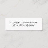 QR Code Mini Business  Visitenkarte (Rückseite)