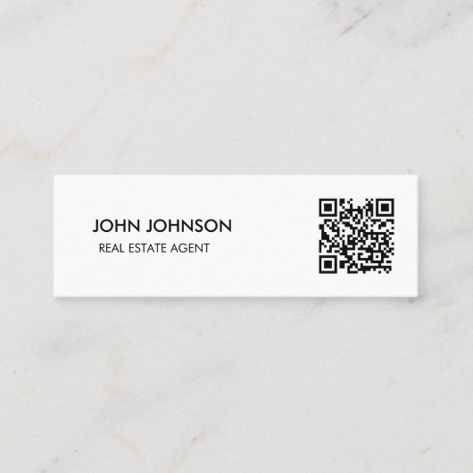 QR-Code Mini-Geschäft Mini Visitenkarte (Vorderseite)