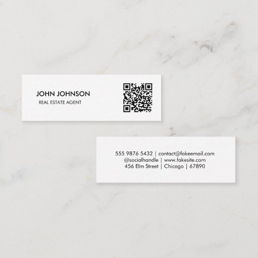 QR-Code Mini-Geschäft Mini Visitenkarte (Vorne/Hinten)