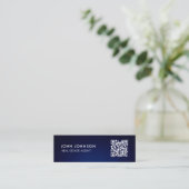 QR-Code-Mini-Geschäftskarte Mini Visitenkarte (Stehend Vorderseite)
