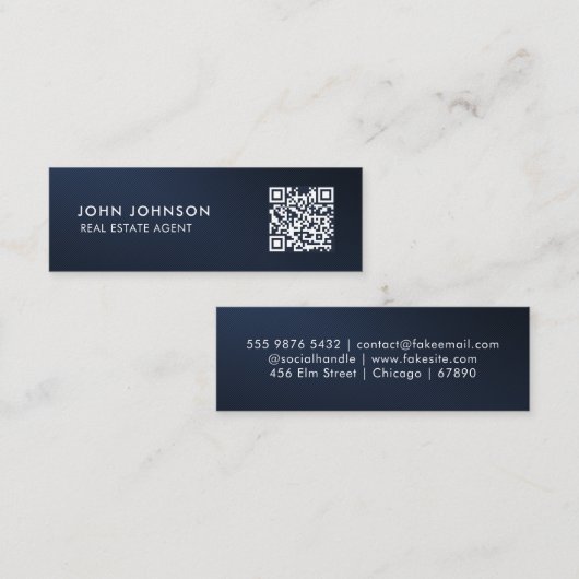 QR Code Mini-Visitenkarte Mini Visitenkarte (Vorne/Hinten)