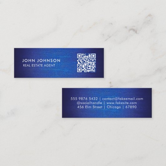 QR Code Mini-Visitenkarte Mini Visitenkarte (Vorne/Hinten)