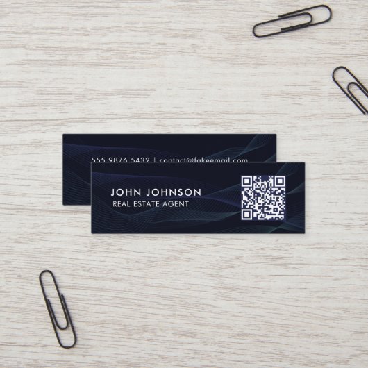 QR Code Mini-Visitenkarte Mini Visitenkarte (Vorderseite/Rückseite Beispiel)