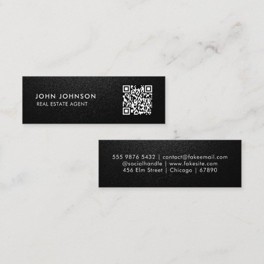 QR Code Mini-Visitenkarte Mini Visitenkarte (Vorne/Hinten)