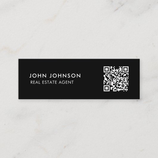 QR Code Mini-Visitenkarte Mini Visitenkarte (Vorderseite)