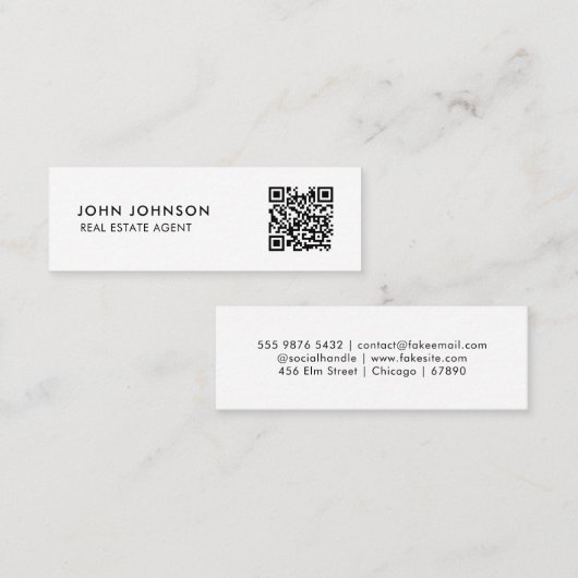 QR Code Mini-Visitenkarte Mini Visitenkarte (Vorne/Hinten)